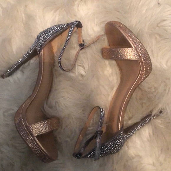 Thalia Sodi Shoes - Sparkly silver and gold heels